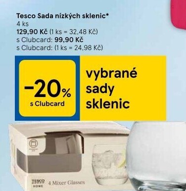Sklenice Tesco