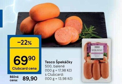 Špekáčky Tesco