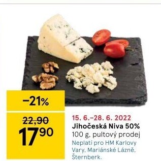 Sýr Niva Jihočeská 50% Madeta