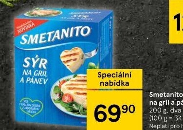 Sýr Smetanito na gril Želetava