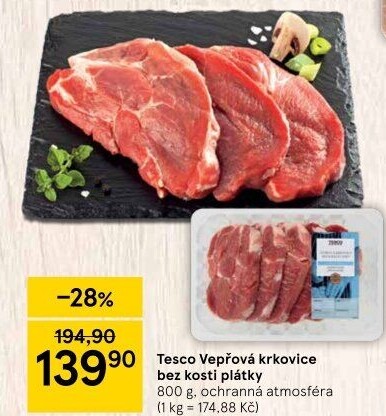 Vepřová krkovice bez kosti Tesco
