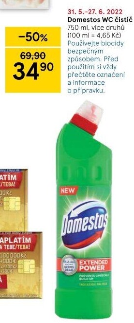 Čistič WC gelový Domestos