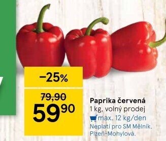 Paprika červená