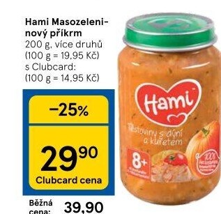 Příkrm masozeleninový Hami