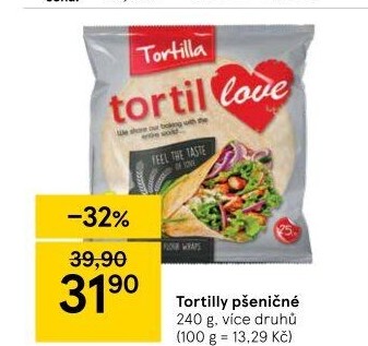 Tortilla pšeničná TortilLOVE