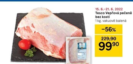 Vepřová pečeně bez kosti Tesco