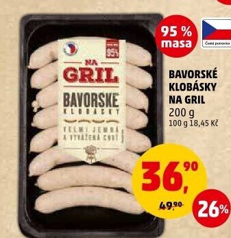 Bavorská klobása Na gril Penny