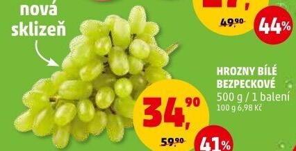 Hrozny bílé bezsemenné