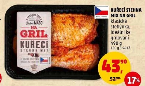 Kuřecí stehna mix Na gril Penny