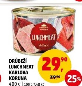 Lunchmeat drůbeží Karlova Koruna