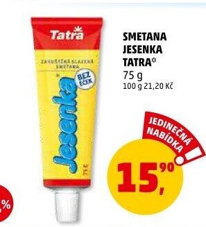 Mléko kondenzované Jesenka Tatra