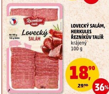 Salám lovecký Řezníkův talíř