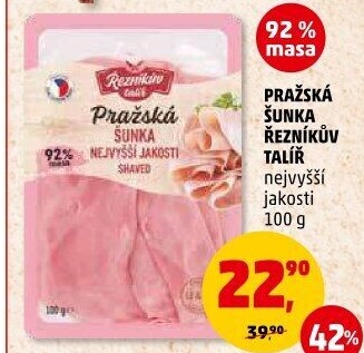 Šunka pražská nejvyšší jakosti Řezníkův talíř