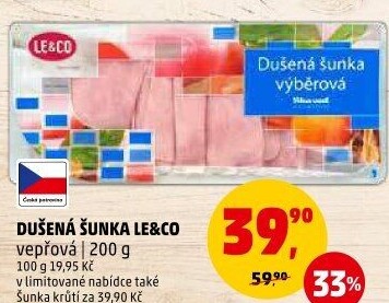 Šunka vepřová dušená LE&amp