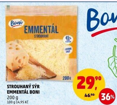 Sýr Ementál strouhaný Boni