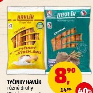 Tyčinky trvanlivé se sýrem a solí Havlík