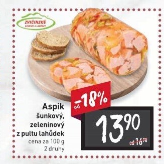 Aspik šunkový Zvičinské uzeniny a lahůdky