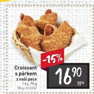 Croissant s párkem