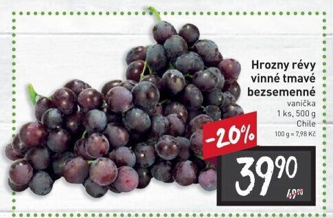 Hrozny tmavé bezsemenné