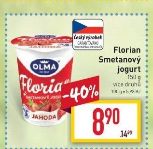 Jogurt smetanový Florian Olma