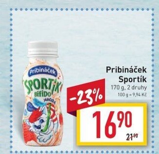 Jogurtový nápoj Sportík Pribináček