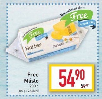 Máslo Billa Laktose Free
