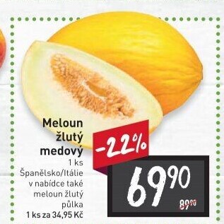 Meloun medový žlutý