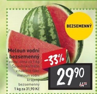 Meloun vodní bezsemenný