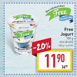 Ochucený jogurt bez laktózy Billa Laktose Free