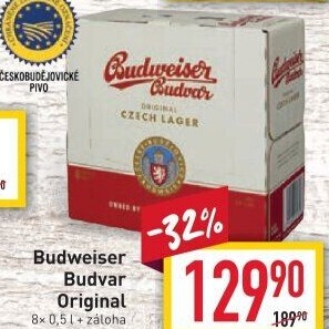 Pivo světlý ležák B: Original Budweiser Budvar