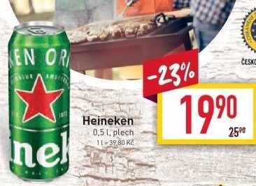 Pivo světlý ležák Heineken