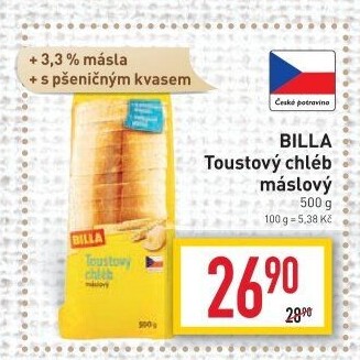 Toustový chléb Billa
