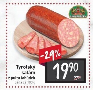 Tyrolský salám Pršuterie Chovaneček