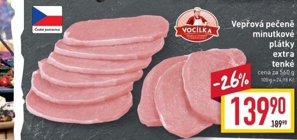 Vepřová pečeně bez kosti Vocílka