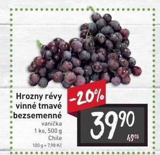 Hrozny tmavé bezsemenné