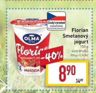Jogurt smetanový Florian Olma
