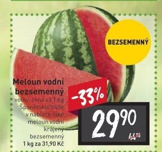Meloun vodní bezsemenný