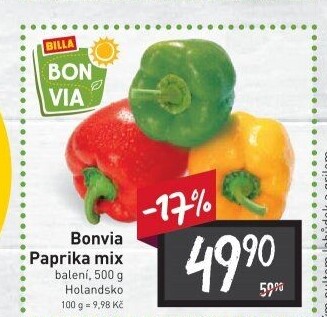 Paprika tricolora Billa Bonvia