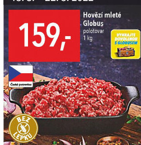 Hovězí mleté maso Globus