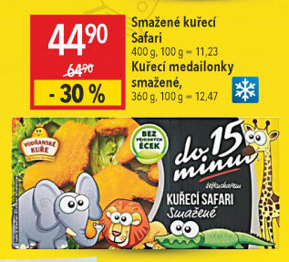Nugetky kuřecí smažené mražené Safari Vodňanské kuře