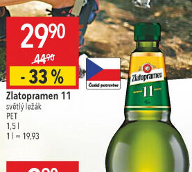 Pivo světlý ležák 11° Zlatopramen