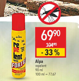 Repelent proti klíšťatům ve spreji Forte Alpa