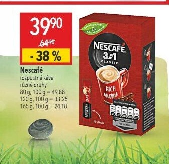 Instantní káva porcovaná Classic 3v1 Nescafé
