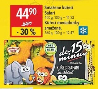Nugetky kuřecí smažené mražené Safari Vodňanské kuře
