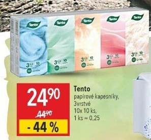 Papírové kapesníčky 3vrstvé Tento
