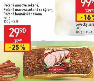 Sekaná pečená masová Ravy