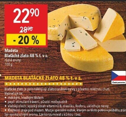 Sýr Blaťácké zlato Madeta