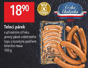 Párky s telecím masem