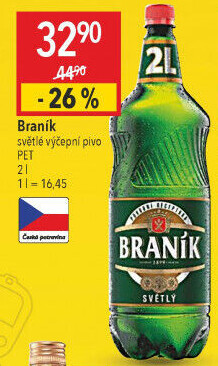 Pivo světlé výčepní 10° Braník