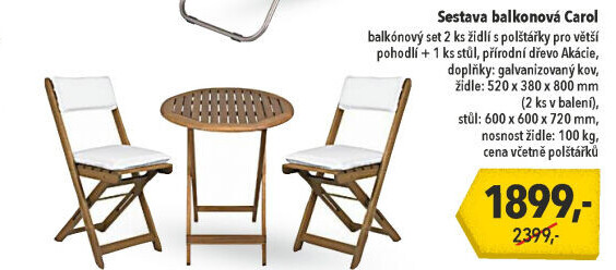 Balkonový set Carol Fieldmann